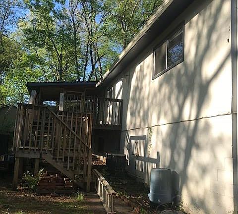 Back and side of deck