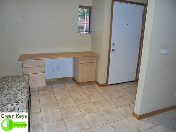 Front door and work desk