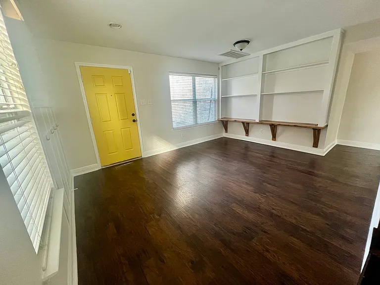Inside entryway and living room