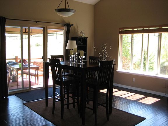 Dining room with great views to open space views