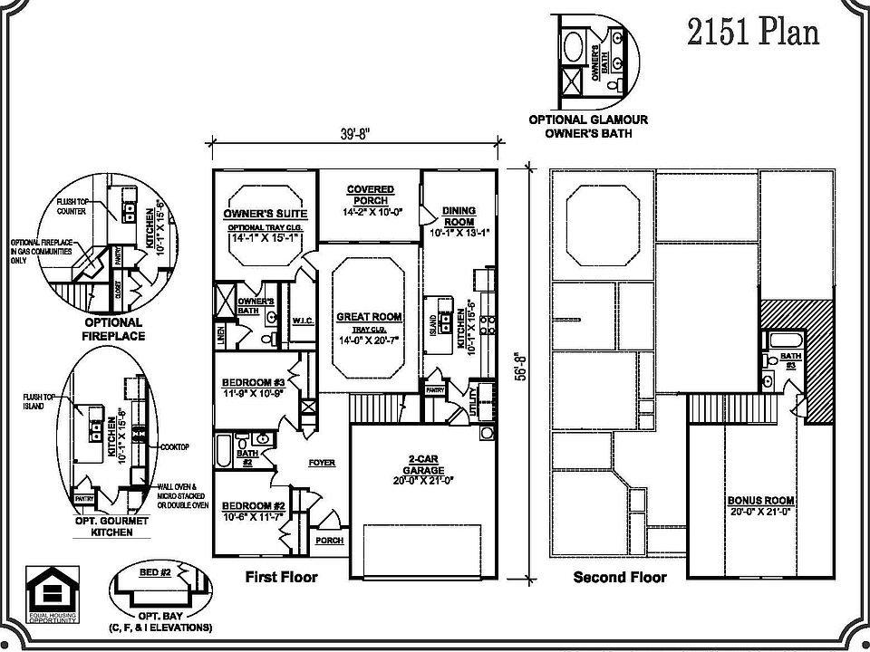 3 bedroom, 3 bath with large bonus room and covered back porch