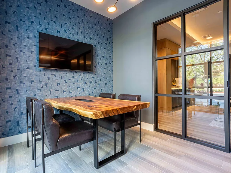 Functional and stylish office area.