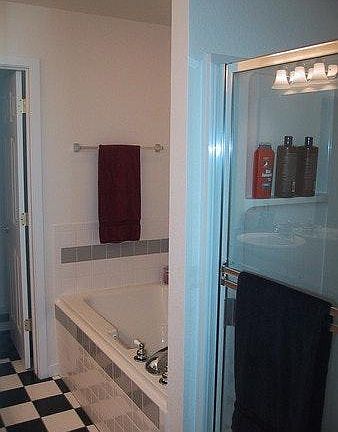 Master Bathroom; separate bath and shower