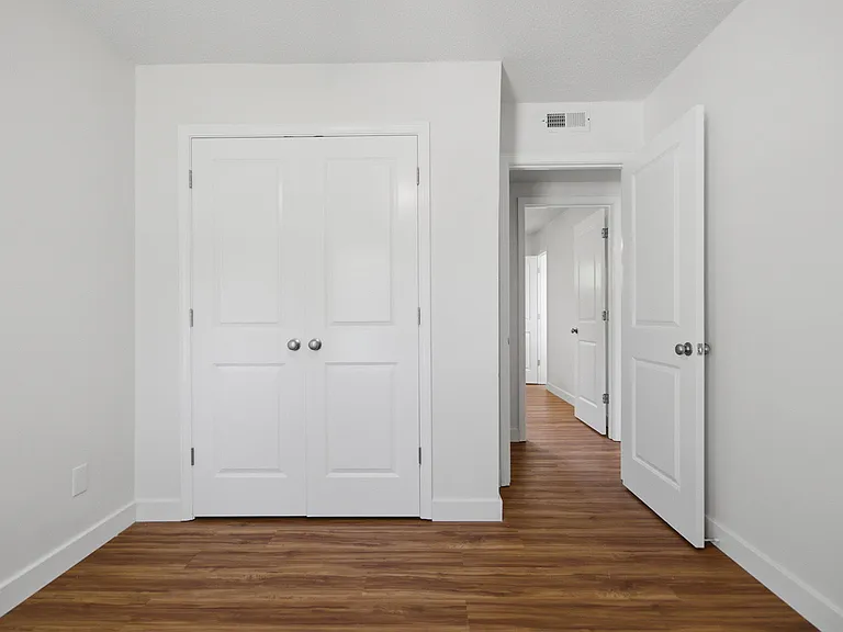 Each bedroom features a large closet.