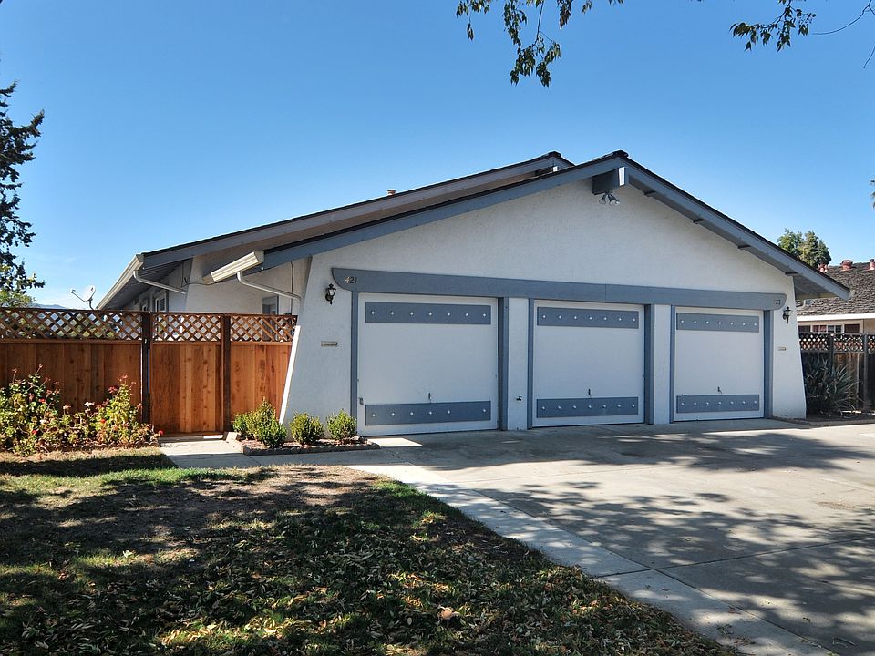 Large two car garage, with garage opener