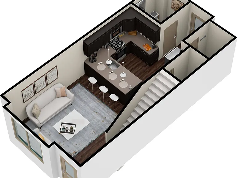 Our spacious 4-Bedroom, 4.5-Bathroom townhome is the perfect place for studying, entertaining, or just relaxing. Our spacious 4-Bedroom, 4.5-Bathroom townhome is the perfect place for studying, entertaining, or just relaxing.