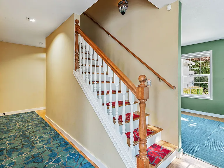 Head up the stairs for all of the bedrooms.
