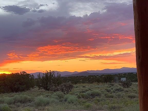 Backyard sunset view 