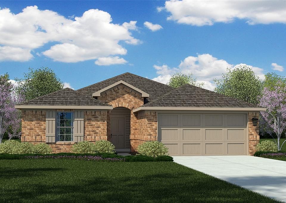 Front Elevation - D.R. Horton''s Huntsville floorplan, elevation A - All Home and community information, including pricing, included features, terms, availability and amenities, are subject to change at any time without notice or obligation. All Drawings, pictures, photographs, video, square footages, floor plans, elevations, features, colors and sizes are approximate for illustration purposes only and will vary from the homes as built.