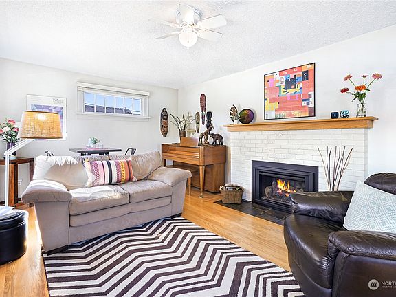 Beautiful oak hardwood floors greet you. New gas fireplace to warm you on those chilly nights and central AC for the warm ones. >