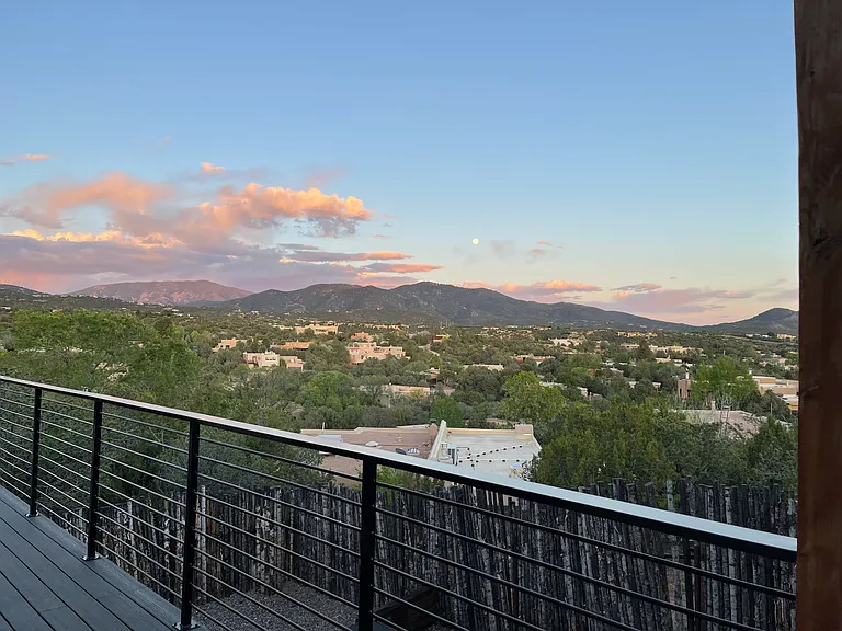 Sunset view with full moon from the back upper deck