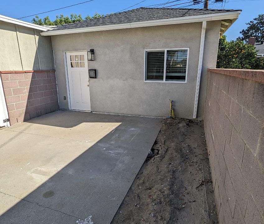 Front door and window