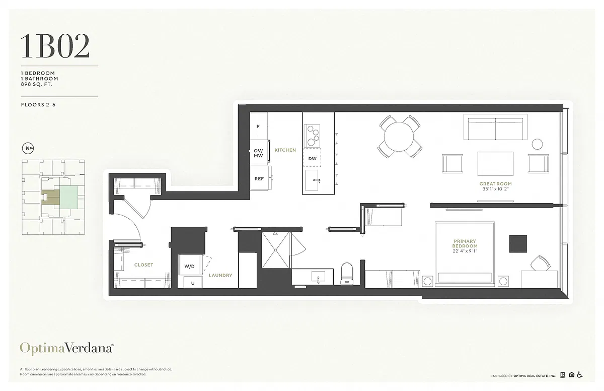 Floor plan 1B-02
