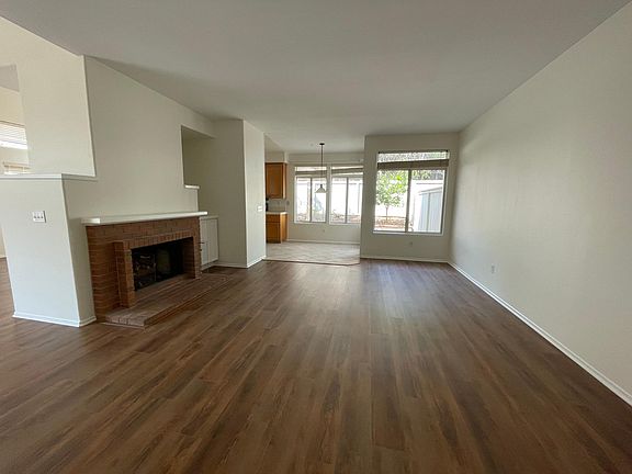 Family room with fire place.