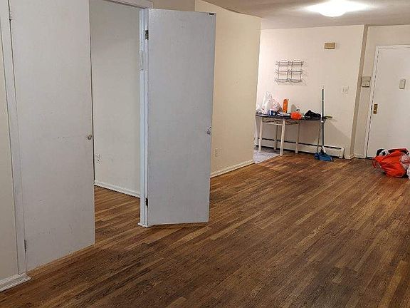 View from dining room area to front door