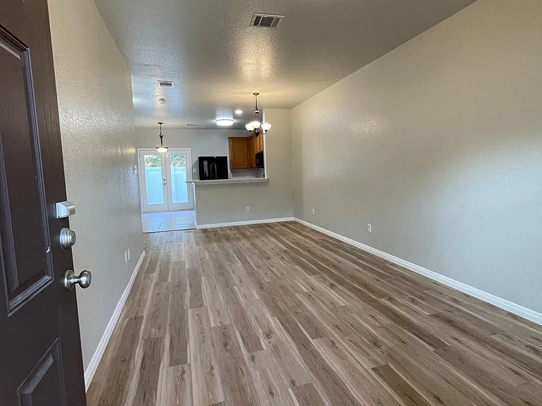 Front door to living room