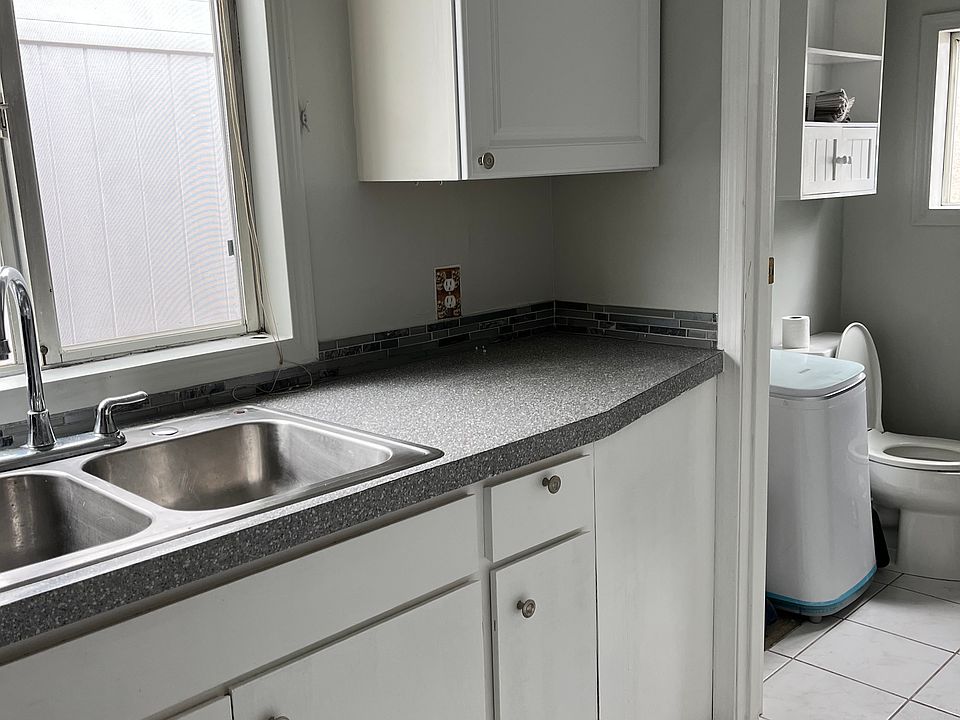 Kitchen into bathroom