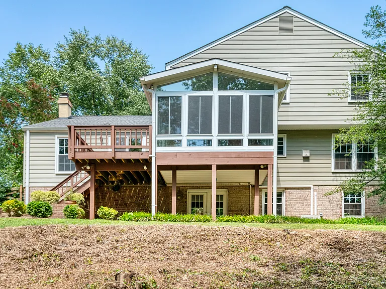 REAR of house. Unit at the bottom