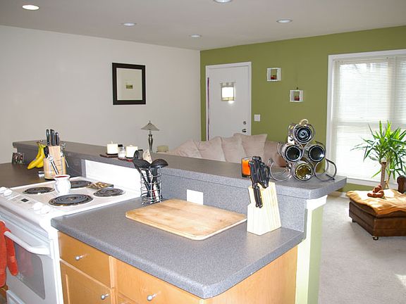 Kitchen looking to living room
