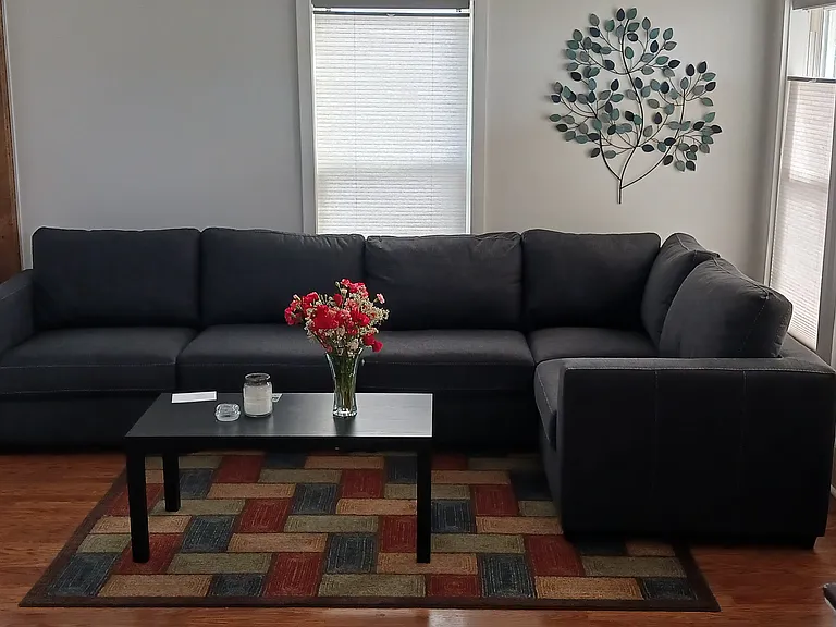 Previous furnished layout shown for space reference only. Home is rented unfurnished.