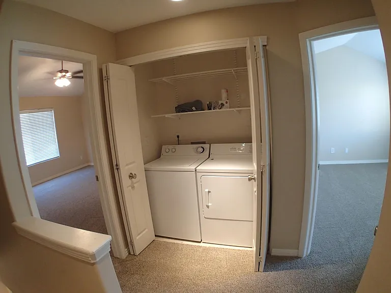 washer dryer upstairs