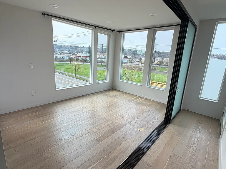 3rd floor master bedroom with sliding privacy doors
