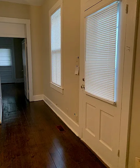 Hallway and side entrance.