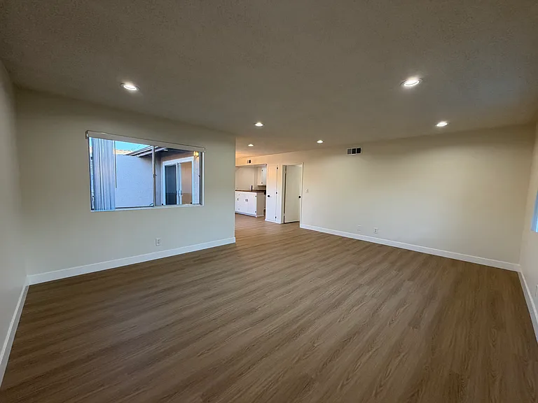 Living Room with Modern Style Wood Floors