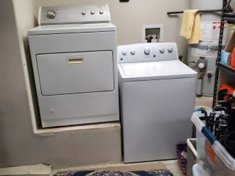 Laundry in garage