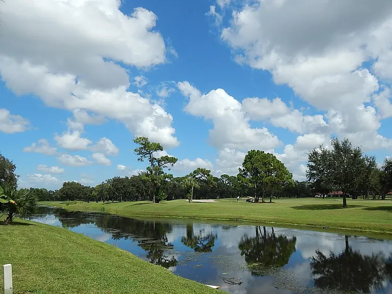 canal between our land and Palm Aire Champions golf course
