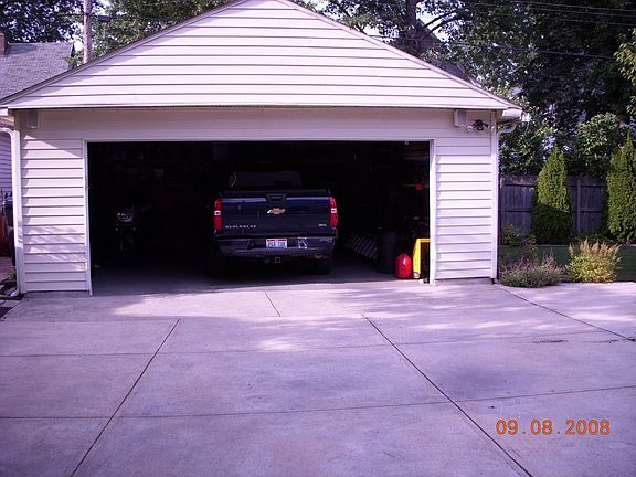 2 Car Garage with Epoxy floor and storage
