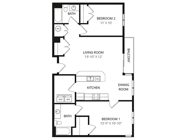 Floor plan 2X2A