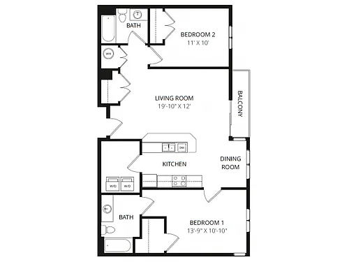 Floor plan 2X2A