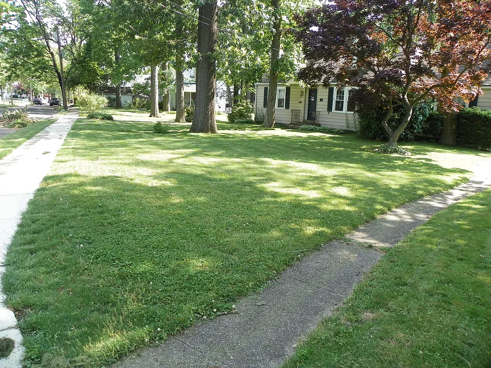 Front sidewalk on the left and 703 sidewalk on the right
