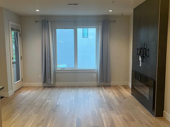 living room with balcony