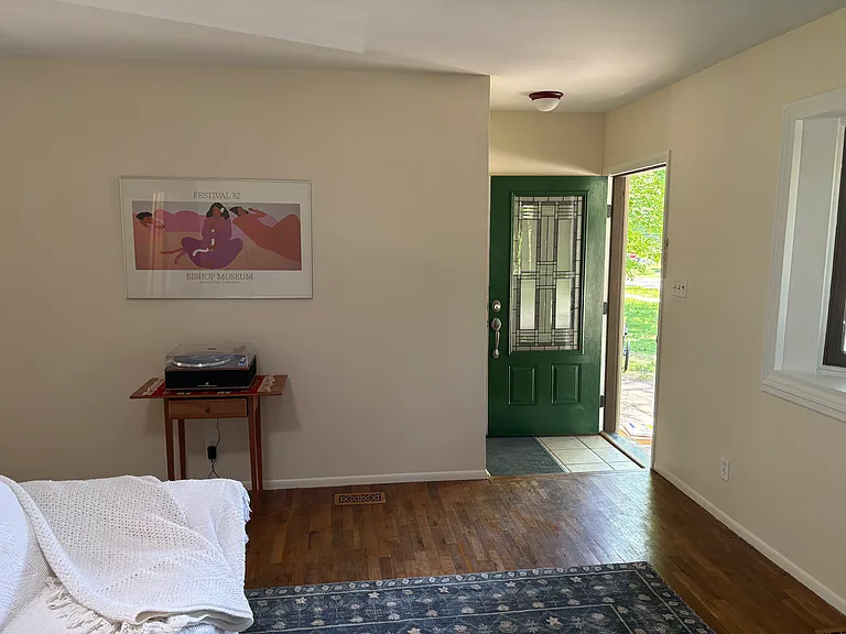 Living room and front door