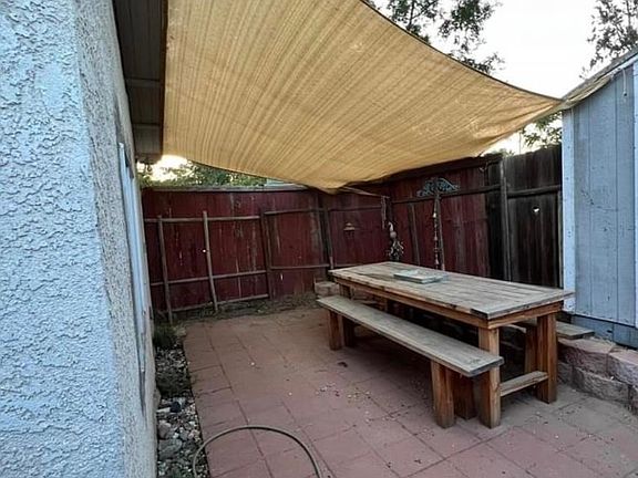 private back yard area