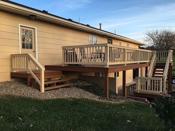 Spacious refinished deck