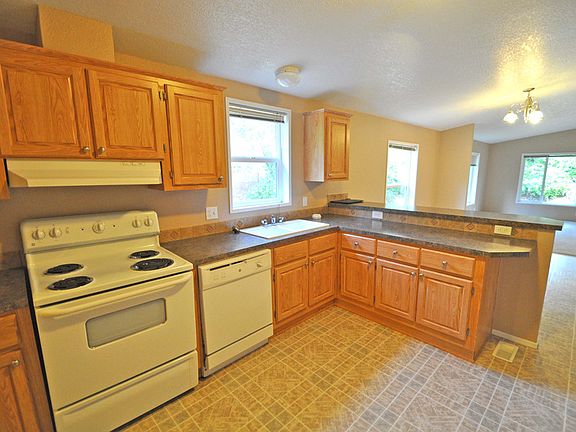 Updated cabinets and counter tops and appliances.