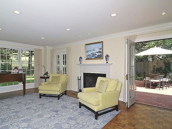 Living Room with French Doors to Back Patio