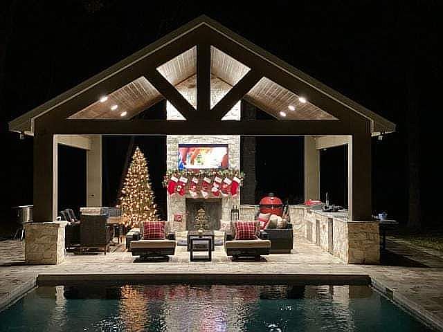Outdoor Kitchen at Night