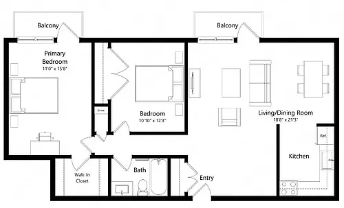 Floor plan B1-C