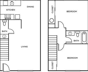 2 Bedroom 2 Bedroom
