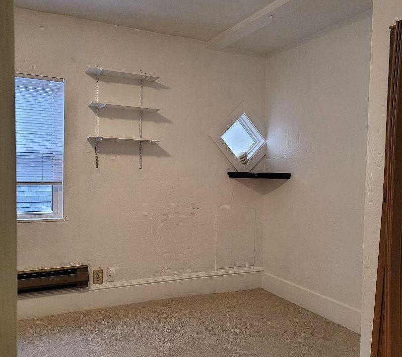 room for bed and dresser