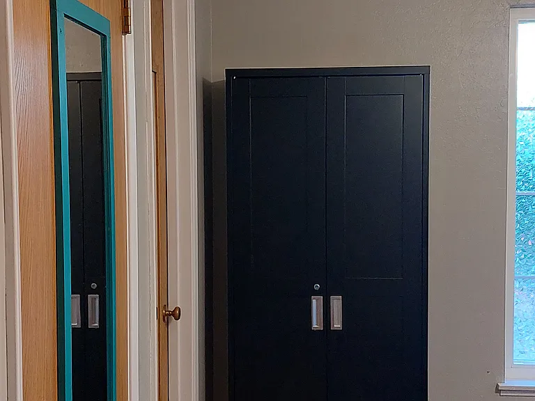 Tall metal pantry