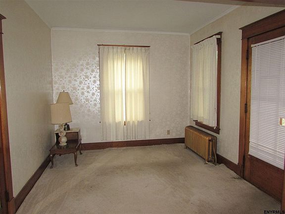 Carpet over wood floors.