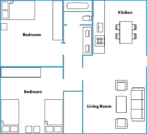 East Pointe 2x1 floorplan 2D-01 East Pointe 2x1 floorplan 2D-01