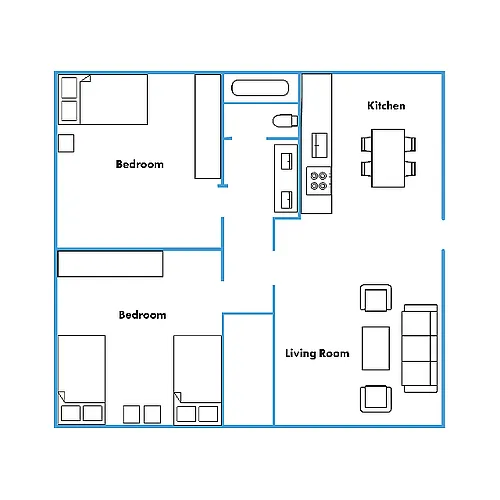Floor plan EP 1BD/1BA