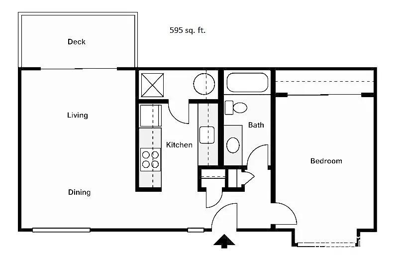 Floor plan 1x1 Standard