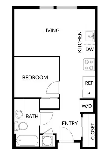 Floor plan One Bedroom